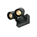 SLV Außenstrahler MYRA DOUBLE, IP55, 2-flammig, 2x GU10 max. 50W, dreh- und neigbar, Anthrazit