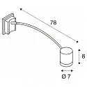 Display luminaire NEW MYRA DISPLAY CURVE Outdoor luminaire, GU10, max. 50W, IP55, silver grey