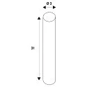 Verlängerungsstab für NEW MYRA 1 & 2 Leuchtenköpfe, 31cm