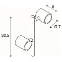 SLV Outdoor luminaire NEW MYRA 2 Lamphead, GU10, max. 2x4,5W, IP44, anthracite