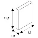 Frame for Surface mounting MYRALED WALL, ENOLA_C OUT, silver grey