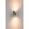 SLV Wandleuchte ASTINA STEEL GU10 UP/DOWN Außenleuchte, Edelstahl 304, 2xGU10, max. 2x35W