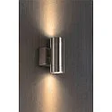 SLV Wandleuchte ASTINA STEEL GU10 UP/DOWN Außenleuchte, Edelstahl 304, 2xGU10, max. 2x35W