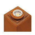 SLV LED Outdoor Stehleuchte RUSTY® SQUARE 70, IP55, 8.6W 3000K 90lm, FeCSi-Stahl gerostet, 70cm
