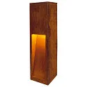 LED Outdoor Stehleuchte RUSTY SLOT 50, IP55, Höhe 50cm, 8.6W 3000K 30lm, FeCSi-Stahl gerostet