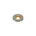 SLV LED Bodeneinbauleuchte DASAR® 370 LV, IP67 IK08, Ø 9.2cm, 12/24V DC, 2W 3000K 200lm 30°, ohne BG, begehbar, Edelstahl 316