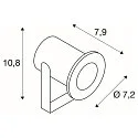 SLV LED Floor Spot DASAR PROJECTOR LED Outdoor Spot, 230V, 5W, 40°, 3000K, IP67, stainless steel
