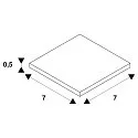 Accessories for LED Floor Spot DASAR PROJECTOR LED Mounting plate, stainless steel
