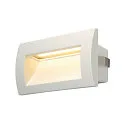 LED Wand-Einbauleuchte DOWNUNDER OUT M, IP55, 14 x 7cm, 230V AC / sek. 300mA, asymmetrisch, 4W 3000K 155lm, weiß