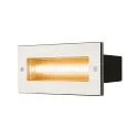 Outdoor LED Wand-Einbauleuchte BRICK, IP65 IK02, 21x9.1cm, 230V, Edelstahl 316/ Glas, symmetrisch seitlich, 10W 3000K 950lm 40°