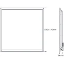 SLV LED Panel ECOTECH, 40W, 4000K, 4000lm, UGR<22, 100lm/W, 1000mA, IP20, mit Treiber, weiß