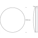 SLV LED Deckenleuchte ECOTECH BULKHEAD, Ø 25cm, 12W, 3000/4000/5000K, 900/1000lm, IP54, CCT-Schalter, dimmbar, weiß matt