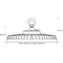 SLV LED Hallenstrahler ECOTECH HIGHBAY, Ø29cm, 200W, 4000K, 28000lm, IP65, schwarz matt