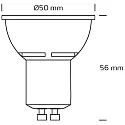 SLV LED Leuchtmittel LONG LIFE, 38°, GU10, 5W, 3000K, 360lm, IP44, dimmbar, weiß/schwarz, opal
