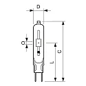 Philips metal halide lamp MASTER COLOUR CDM-TC T14 G8.5 4200K CRI 90-100 
