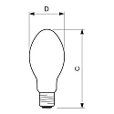 Philips Hochdrucknatriumdampflampe SON E CO 1CT/24, 72,5W, E27, 1900K