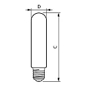 Philips LED Lampe MAS LED SON-T UE M, 8Klm, 42,8W, E40, 2700K, 8000lm