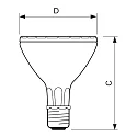 Philips Philips Entladungs-Reflektorlampe MASTERColour CDM-R P30, E27, 35W 3000K 2000lm 49000cd 10°, CRi 90