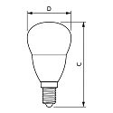 Philips LED Lampe CorePro LEDLuster, P45, E14, 5W, 2700K, matt
