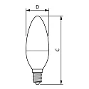 Philips LED lamp candle CorePro LEDCandle B38 E14 7W 806lm 2700K CRI 80 