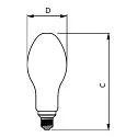 Philips LED Retrofit TForce Core LED HPL FR, E27, 24.5W 4000K 4000lm 300°, schaltbar, matt