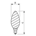 Philips LED Filament Kerzenform gedreht CorePro LEDcandle ST35, E14, 2W 2700K 250lm, schaltbar, klar