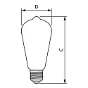 Philips LED Lampe MASTER Value LEDbulb, ST64, E27, 5,9W, 2700K, klar, dimmbar
