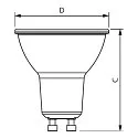 Philips LEDspot PAR16 MASTER VALUE DTW 5.5-80W GU10 927 36° GLASS Dim-To-Warm PAR16 clear GU10 5