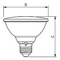 Philips LED reflector lamp MASTER VALUE LEDSPOT PAR30S PAR30S E27 9,5W 740lm 2700K 25° CRI 90 dimmable