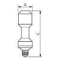 Philips LED Straßenleuchten-Lampe MASTER LED TrueForce Road SON-T IF 727, IP40, KVG/VVG Retrofit, E27, 34W 2700K 5400lm, On-Off
