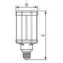 Philips Professional LED retrofit TrueForce Urban HPL CL ND, 230V, E27, 42W LF840 6000lm 360°