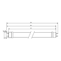 Philips LED tube T8 MASTER LEDtube Value 600mm HO G13 8W 1050lm 6500K 190° CRI 80 
