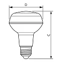 Philips LED Lampe CorePro LEDspot, 36°, R80, E27, 8W, 2700K