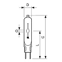 Philips metal halide lamp MASTER COLOUR CDM-TC ELITE PLUS T14 G8.5 3000K CRI 90-100 