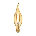 LED Filamentlampe ESSENCE AMBIENTE LUX Kerzenform, CA22, E14, 2,5W, 2400K, 220lm, gold