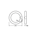 RADIUM LED Röhrenlampe ESSENCE RL-T9 C22 EM, Ringform Ø 20.5cm, G10q, 12W 6500K 1200lm 120°, matt