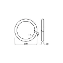 RADIUM LED Röhrenlampe ESSENCE RL-T9 C32 EM, Ringform Ø 30cm, G10q, 20W 6500K 2000lm 120°, matt