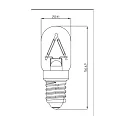 RADIUM LED Filament Röhrenform RL-T20 15 827/C, E14, 1.5W 2700K 136lm 270°, schaltbar, klar