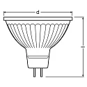 RADIUM LED reflector lamp MR16 ESSENCE MR16 50 840/36° switchable 5,5W 540lm 4000K 36° CRI >80 