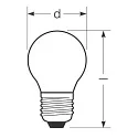 RADIUM filament lamp drop STAR DROP D40 DIM 930/F P45 matt E27 3,4W 470lm 4000K 300° CRI >90 dimmable