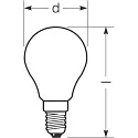 RADIUM LED Filament Tropfenlampe STAR D60, E14, Ø 4.5cm, 5.9W 4000K 806lm 300°, CRi>90, dimmbar, Glas matt