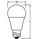 RADIUM LED STAR+ Klassik A, RL-A60 DIM HE 827/F/E27, 230V AC, E27, 3.8W 2700K 806lm 330°, dimmbar, matt