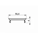RADIUM Abdeckung F 16.4/4/C1 für Radium Aluminium-Profil SMALL, bündig, matt / diffus, Länge 300cm