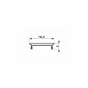 RADIUM Abdeckung F 16.4/4/C1 für Radium Aluminium-Profil SMALL, bündig, matt / diffus, Länge 300cm