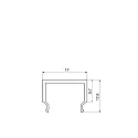 RADIUM Abdeckung matt/ diffus für Profil S, Cover SMALL, Länge 3m, Länge 300cm