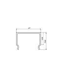 RADIUM accessories profile cover PROFIL M / COVER MEDIUM SQUARE 27/14 C2 - 2M / FROSTED square, high, mechanical, satined, white 201cm