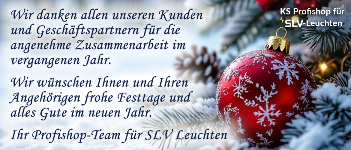 Profishop f&uuml;r SLV Leuchten w&uuml;nscht FROHE WEIHNACHTEN