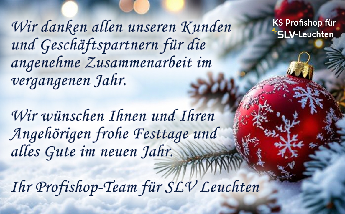 Profishop f&uuml;r SLV Leuchten w&uuml;nscht FROHE WEIHNACHTEN